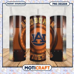 Auburn Tigers Logo Tumbler Design PNG for Fans and Collectors