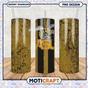 ASU Tumbler PNG Design with Vintage Bee Logo Art