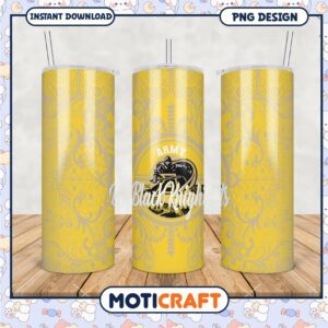 Army Black Knights Tumbler Design PNG File for Fans