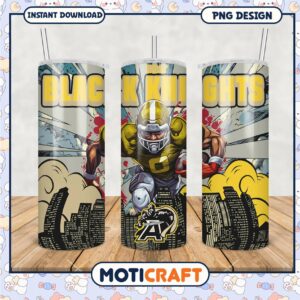 Army Black Knights Football Tumbler PNG Design Art