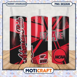 Arkansas State University Tumbler PNG Design for Fans