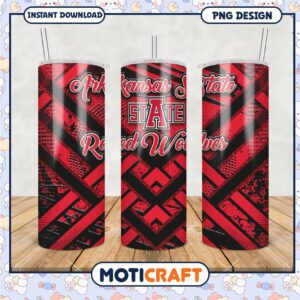 Arkansas State Red Wolves Tumbler PNG Design Download