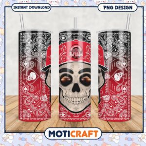 Arkansas State Red Wolves Skull Tumbler Design PNG File