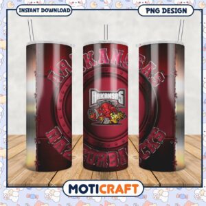 Arkansas Razorbacks Tumbler PNG Graphic for Fans