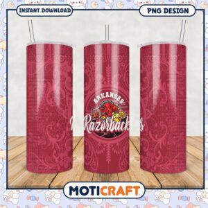 Arkansas Razorbacks Tumbler PNG Design for Fans and Collectors
