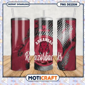 Arkansas Razorbacks Tumbler Design PNG for Fans and Gifts