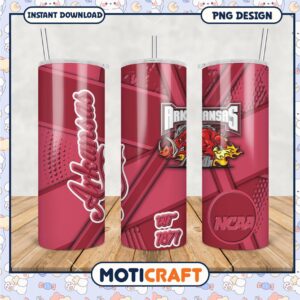 Arkansas Razorbacks Tumbler Design NCAA PNG File Download