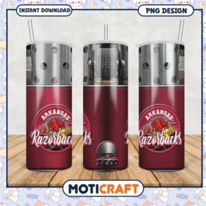 Arkansas Razorbacks Tumbler Design High Quality PNG File