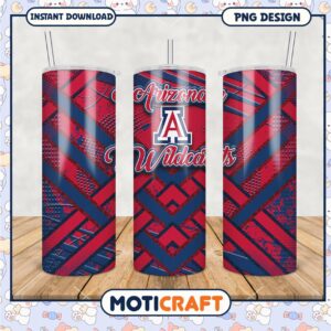 Arizona Wildcats Tumbler PNG Design for Sports Fans