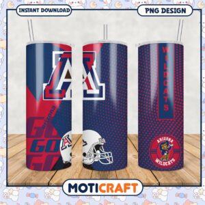 Arizona Wildcats Tumbler Design PNG for Fans