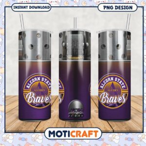Alcorn State Braves Tumbler PNG Design for Fans and Gifts
