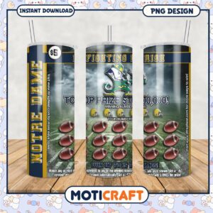 Winning Fighting Irish Tumbler Design with Prize Details