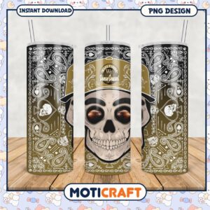 Wake Forest Demon Deacons Skull Tumbler Design PNG File