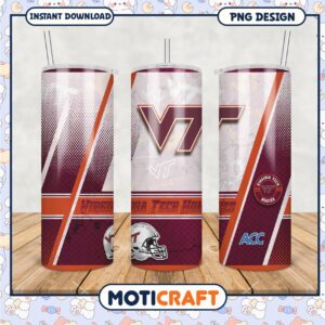 Virginia Tech Hokies Tumbler PNG Design for Fans and Collectors