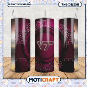 Virginia Tech Hokies Tumbler PNG Design for Fans and Gifts