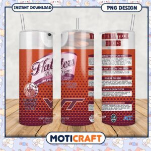 Virginia Tech Haters Be Gone Tumbler Design PNG File