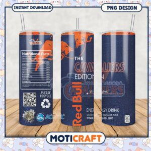 Virginia Cavaliers Limited Edition Tumbler Design PNG File