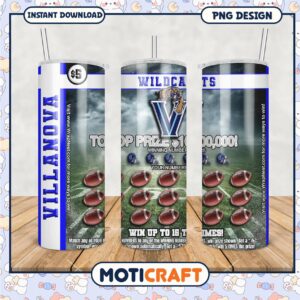 Villanova Wildcats Tumbler PNG Design for Fans and Collectors