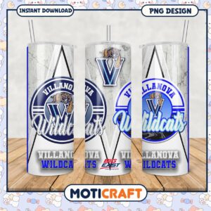 Villanova Wildcats Tumbler PNG Design for Fans and Decor