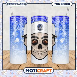 Villanova Wildcats Skull Design Tumbler PNG Graphic Art