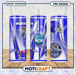 Villanova Wildcats NCAA Tumbler Design PNG File Download