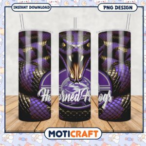 Vibrant Horned Frogs Tumbler Design for Fans and Collectors