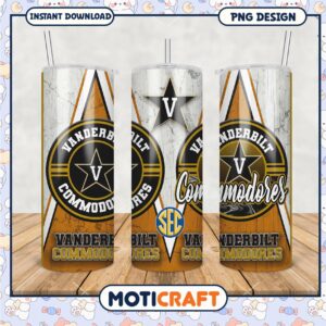 Vanderbilt Commodores Tumbler PNG Design for Fans