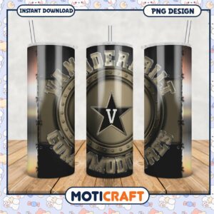 Vanderbilt Commodores Tumbler Design PNG for Fans and Gifts