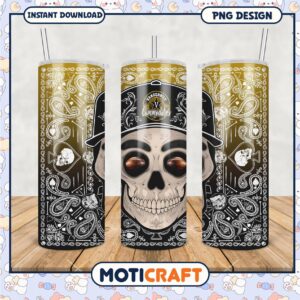 Vanderbilt Commodores Skull Tumbler Design PNG File