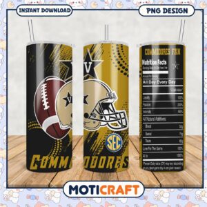 Vanderbilt Commodores Fan Tumbler Design for Game Day