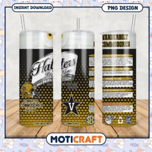 Vanderbilt Commodores Haters Be Gone Tumbler Design PNG