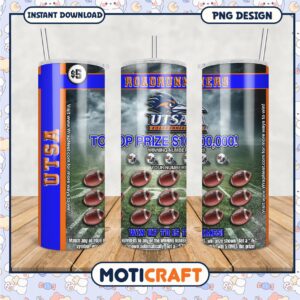 UTSA Roadrunners Tumbler PNG Top Prize $100000 Design