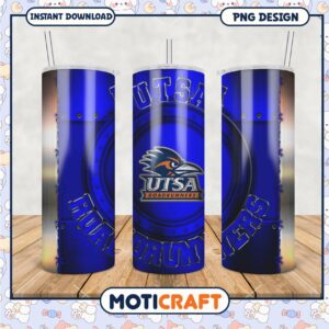 UTSA Roadrunners Tumbler Design High Quality PNG Format