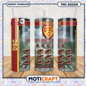 USC Trojans Tumbler PNG with Top Prize 100000 Dollars