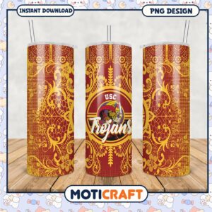 USC Trojans Tumbler PNG Design for School Spirit Fans
