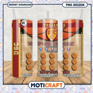USC Trojans Basketball Tumbler Design with Prize Details