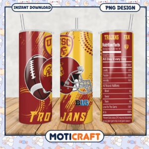 USC Trojans Fan Tumbler Design PNG for Game Day Fun