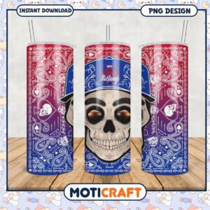 Unique SMU Mustangs Skull Tumbler Design for Fans