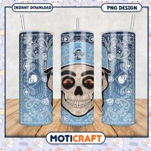 Unique Skull Design Tumbler PNG for Carolina Fans