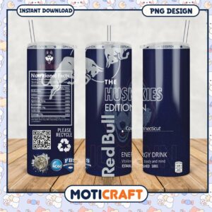 UConn Huskies Limited Edition Energy Drink Tumbler PNG