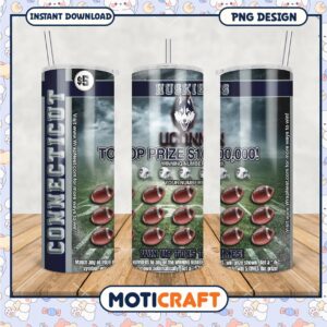 UConn Huskies Football Themed Tumbler PNG Design Download