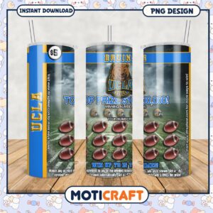 UCLA Bruins Tumbler PNG Design for Football Fans 2023