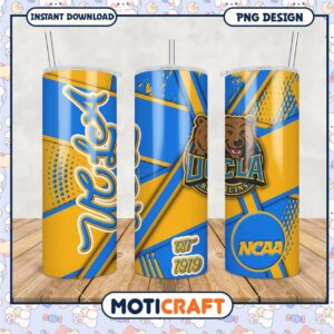UCLA Bruins Tumbler PNG Design for College Sports Fans