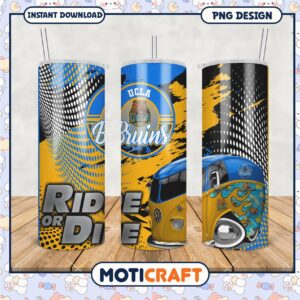 UCLA Bruins Ride or Die Tumbler Design for Fans