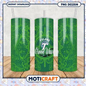 Tulane Green Wave Tumbler PNG Design for Fans and Events