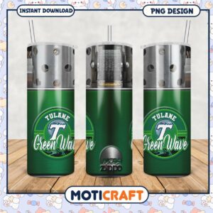 Tulane Green Wave Tumbler Design PNG for Fans and Gifts