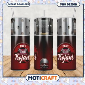 Troy Trojans Tumbler PNG File for NCAA Fans and Collectors