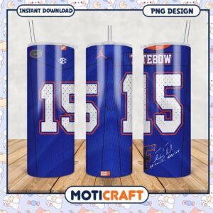 Tim Tebow Florida Gators Tumbler Design PNG File
