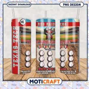 Texas Tech Red Raiders Tumbler PNG Win Big with Fun Design