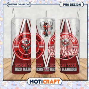 Texas Tech Red Raiders Tumbler PNG Design for Fans